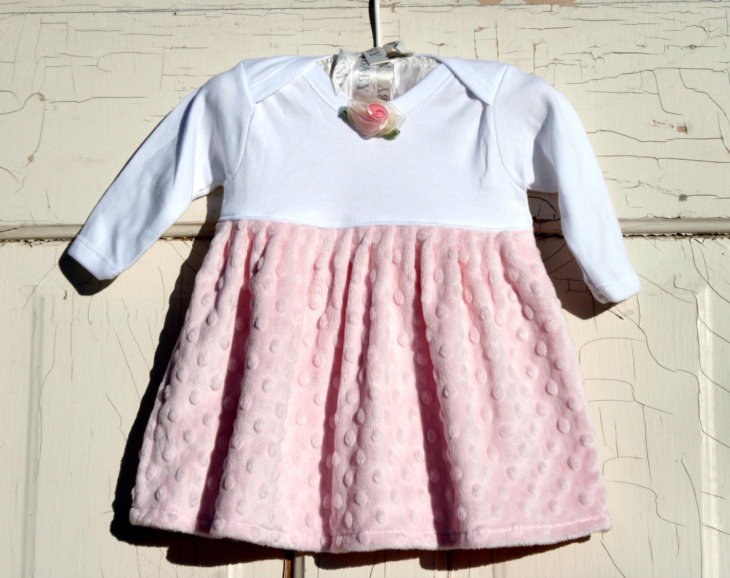 Boutique Infant and Toddler Designer Minky Dress