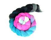 Handpainted Merino Wool Roving Top 4 ounces by artsiekat on etsy