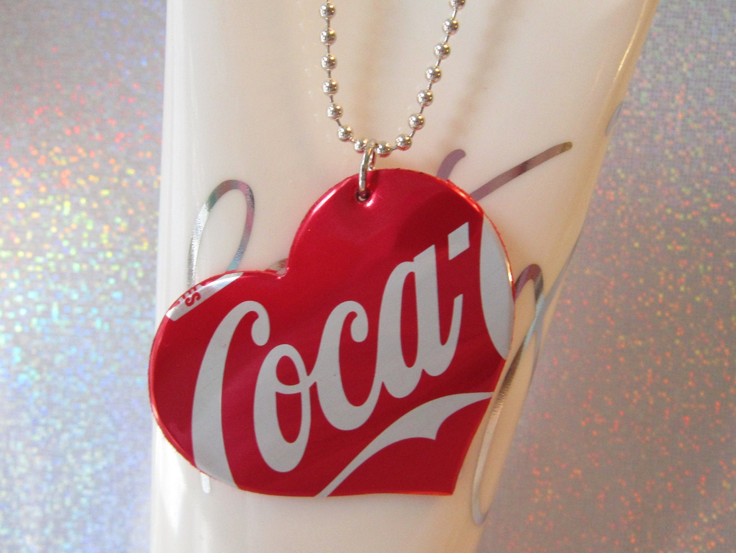 Necklace - Pendant - Soda Can Charm - Cute Teen Jewelry - Tween - Pop Can Cola necklace - Cola - eco