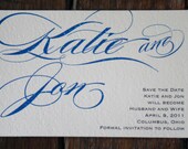 Modern Save the Date: Calligraphy Script