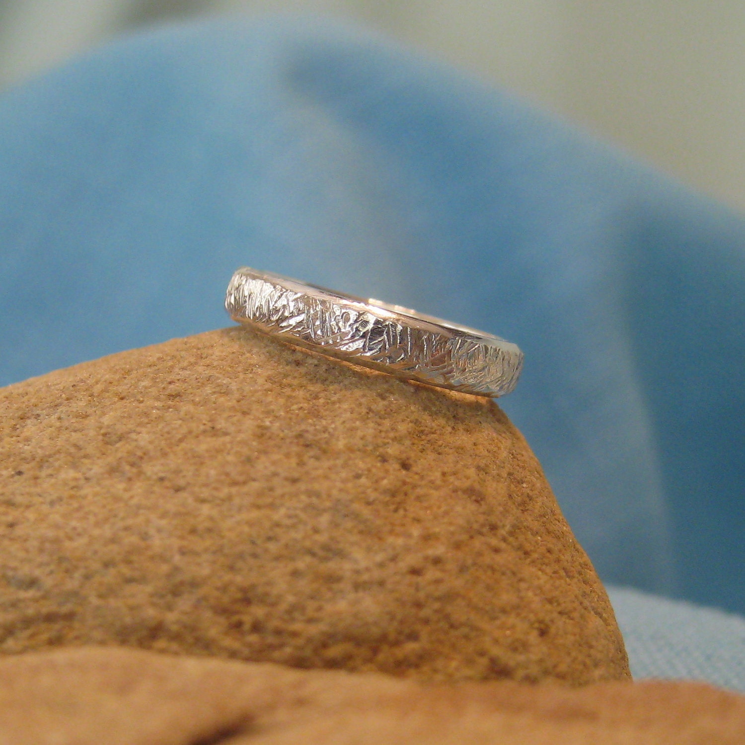 Silver Wedding Ring Diamond Cut Sterling Band Hammered Distressed Polished Matte Platinum Oxidized Art Deco Style Ring Unisex JJDLJewelryArt