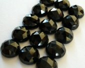Semi Precious Cabochons Black Spinel Rose Cut 6mm LAST ONE