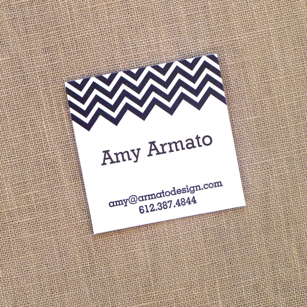 Letterpress Chevron Mini Card