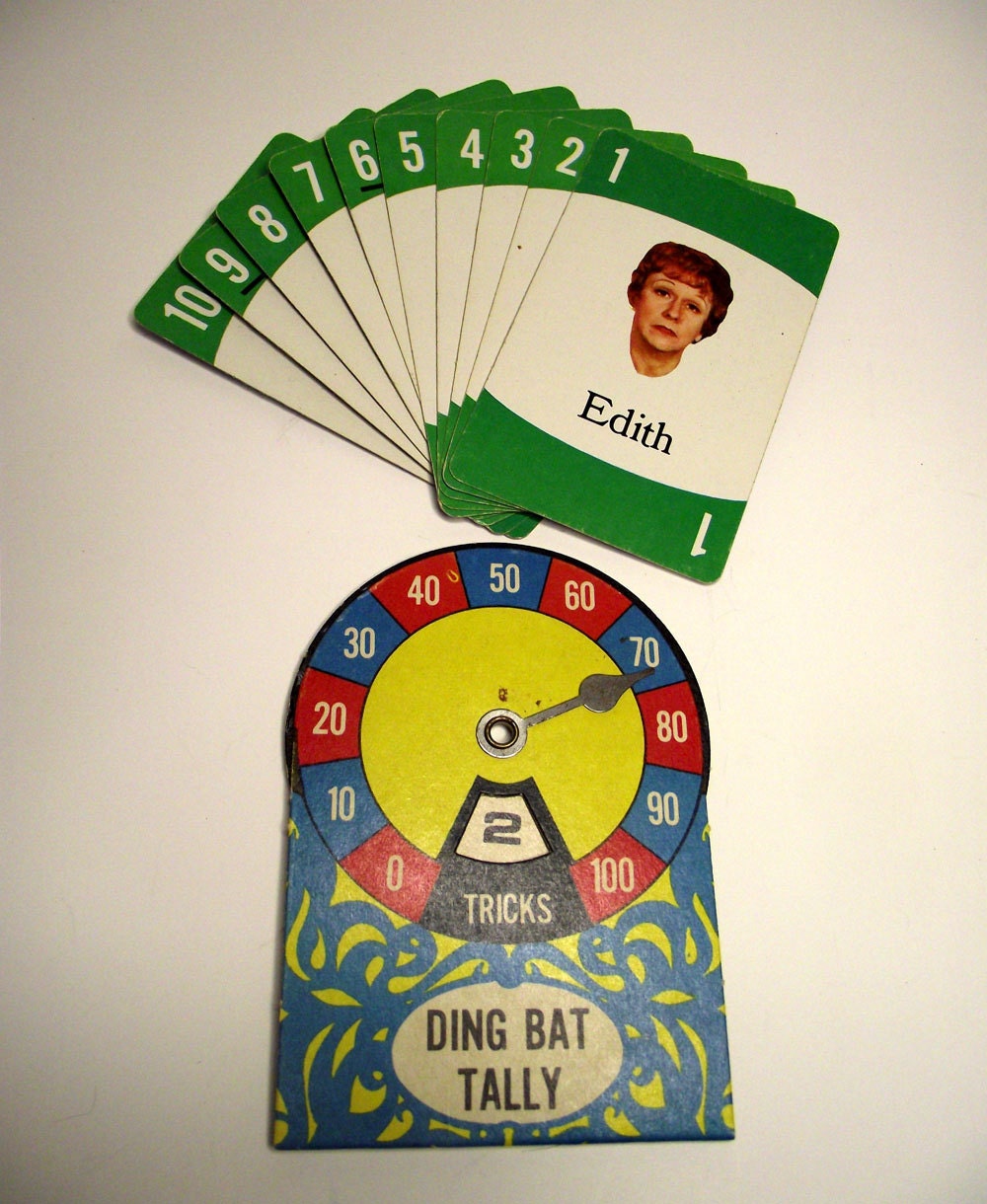 Ding Bat Tally Spinner with 10 Archie Bunker's Edith Cards