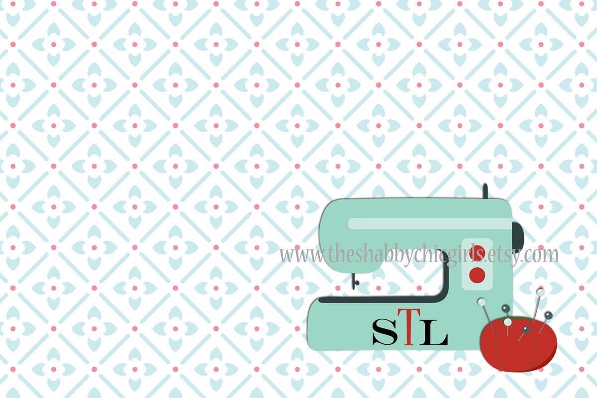 Monogrammed Sewing Stationary - Custom Designed (Printable)