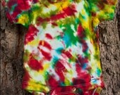Tie Dye Organic Cotton Onesie - FIELDS -  Size 0 to 3 Months
