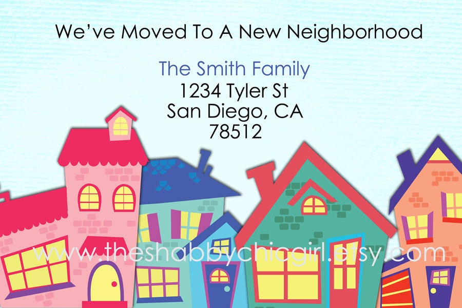 We've Moved To A New Neighborhood - Custom Designed (Printable)