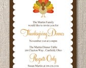 DIY Printable Invitation. Turkey Gives Thanks Invitation. Customizable. totful memories Il_170x135