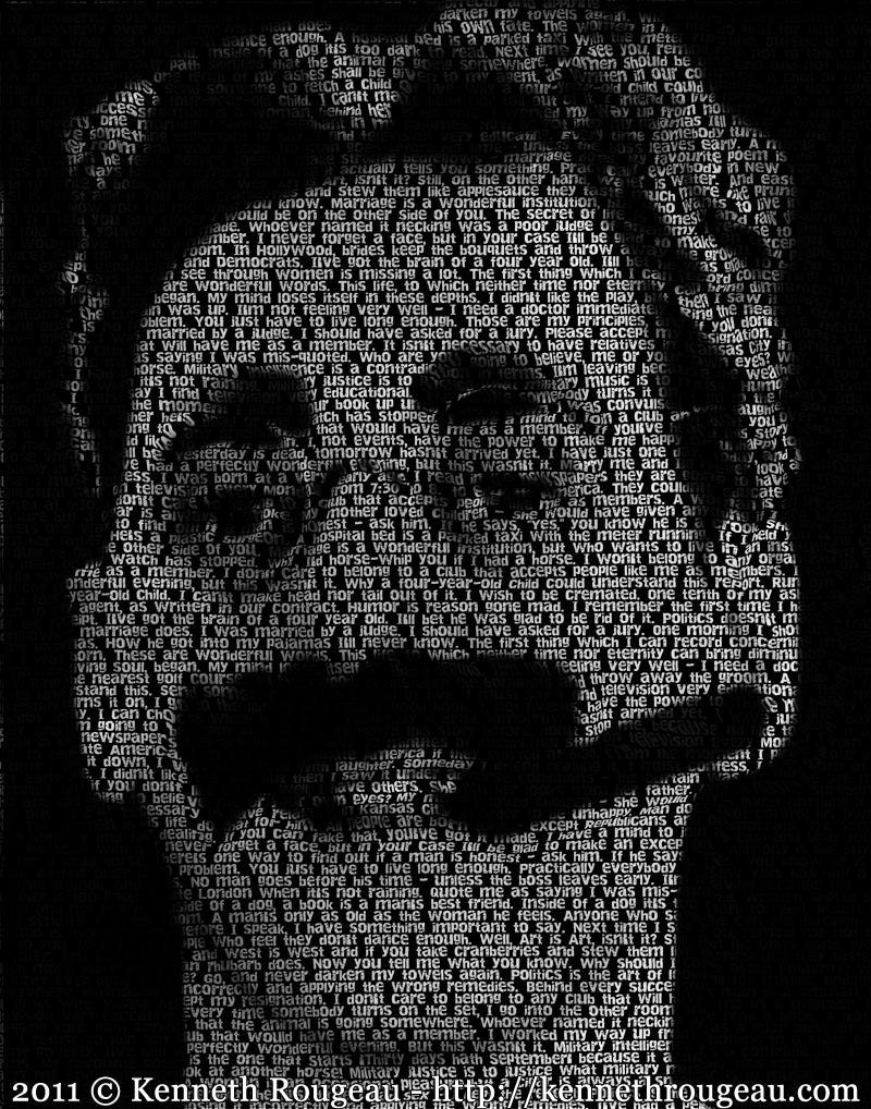 Groucho Marx - 11x14 Typographical Portrait Fine Art Print