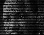 Martin Luther King Jr. - 8x10 Typographical Portrait Fine Art Print