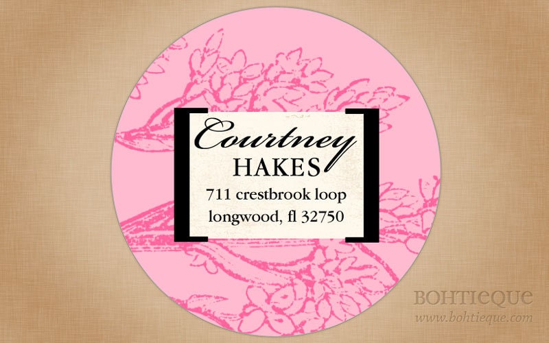 Address Sticker or Shop Labels - Fun Yet Formal