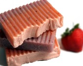 Strawberry Banana Exfoliating Soap Bar with Blueberry Seeds & Shea Butter