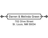 Self Inking - Custom Stamp - Old Style Vintage - Darren and Melinda - Perfect Holiday Gift