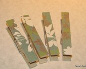 Wooden Clothespin Magnets set of 4