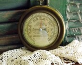 Vintage Brass Barometer by avintageobsession on etsy