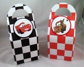 Cars Birthday Favor Boxes featuring Lightning McQueen and Mater