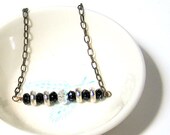 Black and Silver Rings Necklace