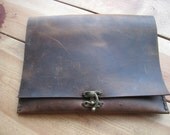 New iPad  leather case cover envelope fits new Ipad I II and III handstitched by Aixa Sobin on Etsy