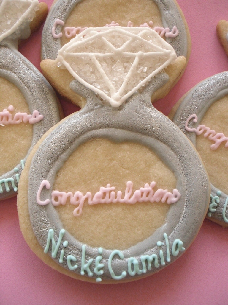 Engagement Ring Cookies Wedding Shower Favors Bridal Shower Il_170x135