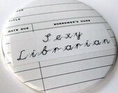 Library Card Pocket Mirror // Sexy Librarian