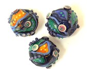 Secret Garden - Round Lampwork Glass Bead Mini-Set (3)