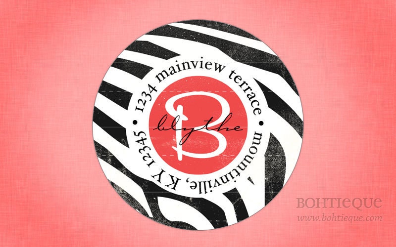 Return Address Labels - Wild Zebra