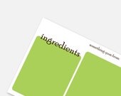 Modern Green Apple -- Printable Recipe Cards