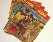 Vintage September 1969 Look and Learn Childrens Magazines set of  4