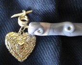 Heart and Lampwork Pin