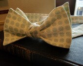 Light Blue Dot Cotton Bow Tie