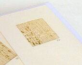Card fiber art painted silk stylish minimalistic