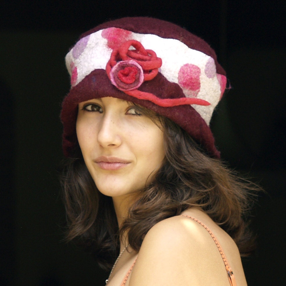felt merino wool hat handmade in france iliana
