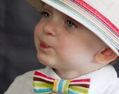 Rainbow Striped Boys Bow Tie - Newborn, Toddler, Child- As seen on BrideFinds.com
