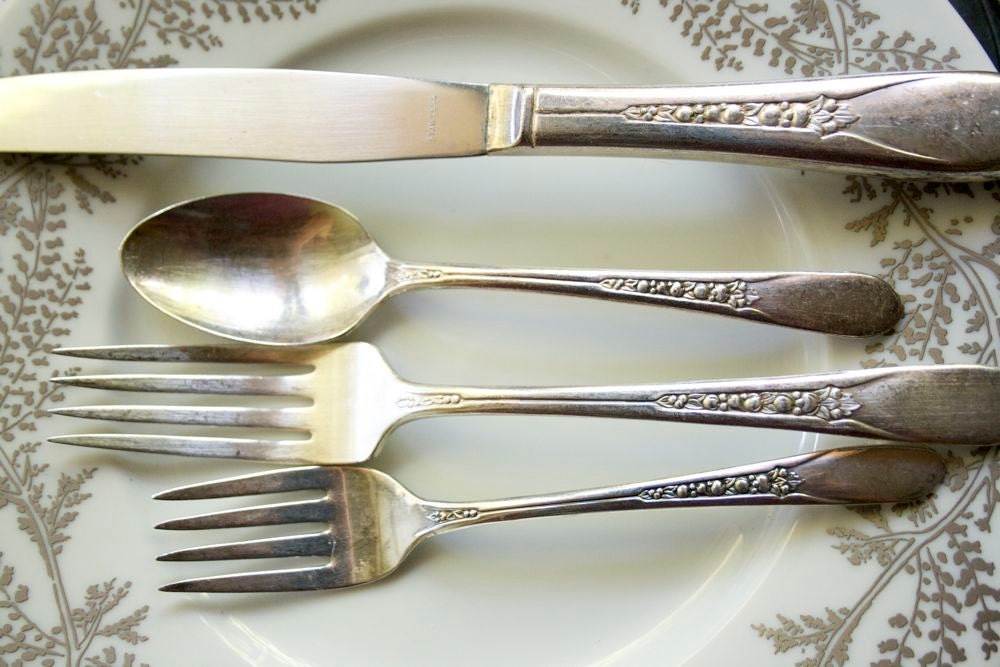 Silverware, Flatware, Place Settings for 6, Priscilla Pattern, On Sale