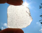 Large Sea Glass Piece in Sugar White from Puerto Rico for Painting