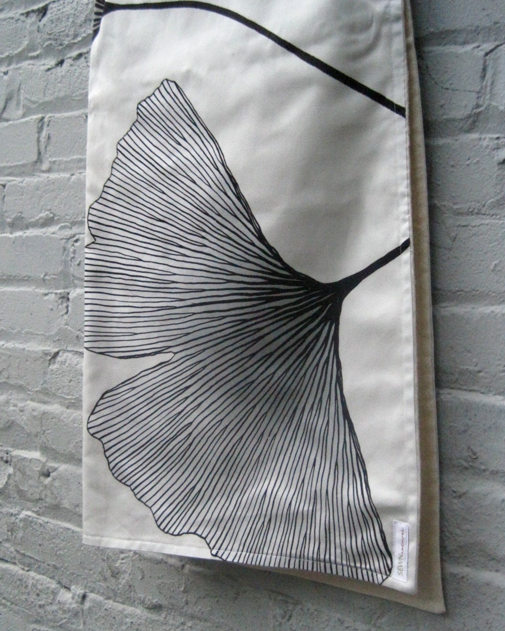 baby blanket - Marimekko organic gingko black white mod bedding (Ready to Ship)