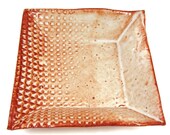 Square Ceramic Plate / Handmade Stoneware Clay Pottery