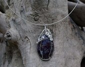 Jasper Pendant Wire Wrapped in Sterling Silver