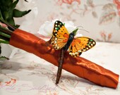 Rustic Butterfly Rose Boutonniere