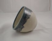 Wheel Thrown Grey Blue and Ivory Porcelain Bowl
