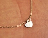 Gold Heart Necklace - gold filled - simple & sweet