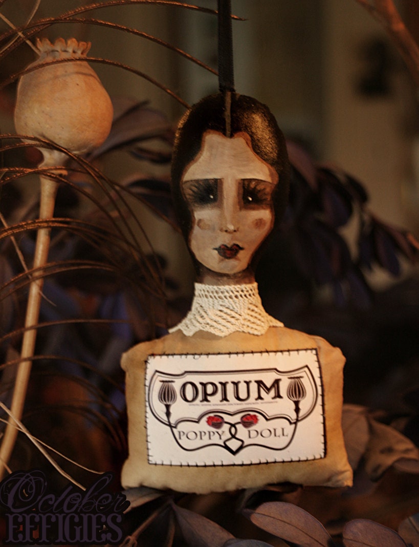 Opium Poppy Hand painted Ornament