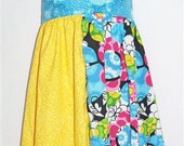 ABSTRACT GARDEN - Boutique Girls Dress - Toddler size 18-24 months