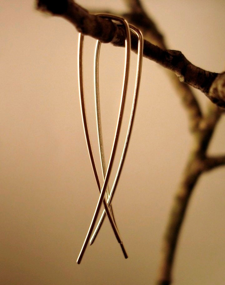 Earrings Sterling Silver Simple Modern Minimalist