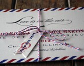 Vintage Save the Date Air Mail Custom
