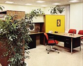 1973 ad Office Furniture by All-Steel desk chair vintage 1970s interior decor - Free U.S. shipping