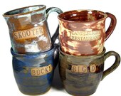 HUGE Beer Mugs - Custom and Personalized for You - Handmade Stoneware Wheelthrown Clay Pottery