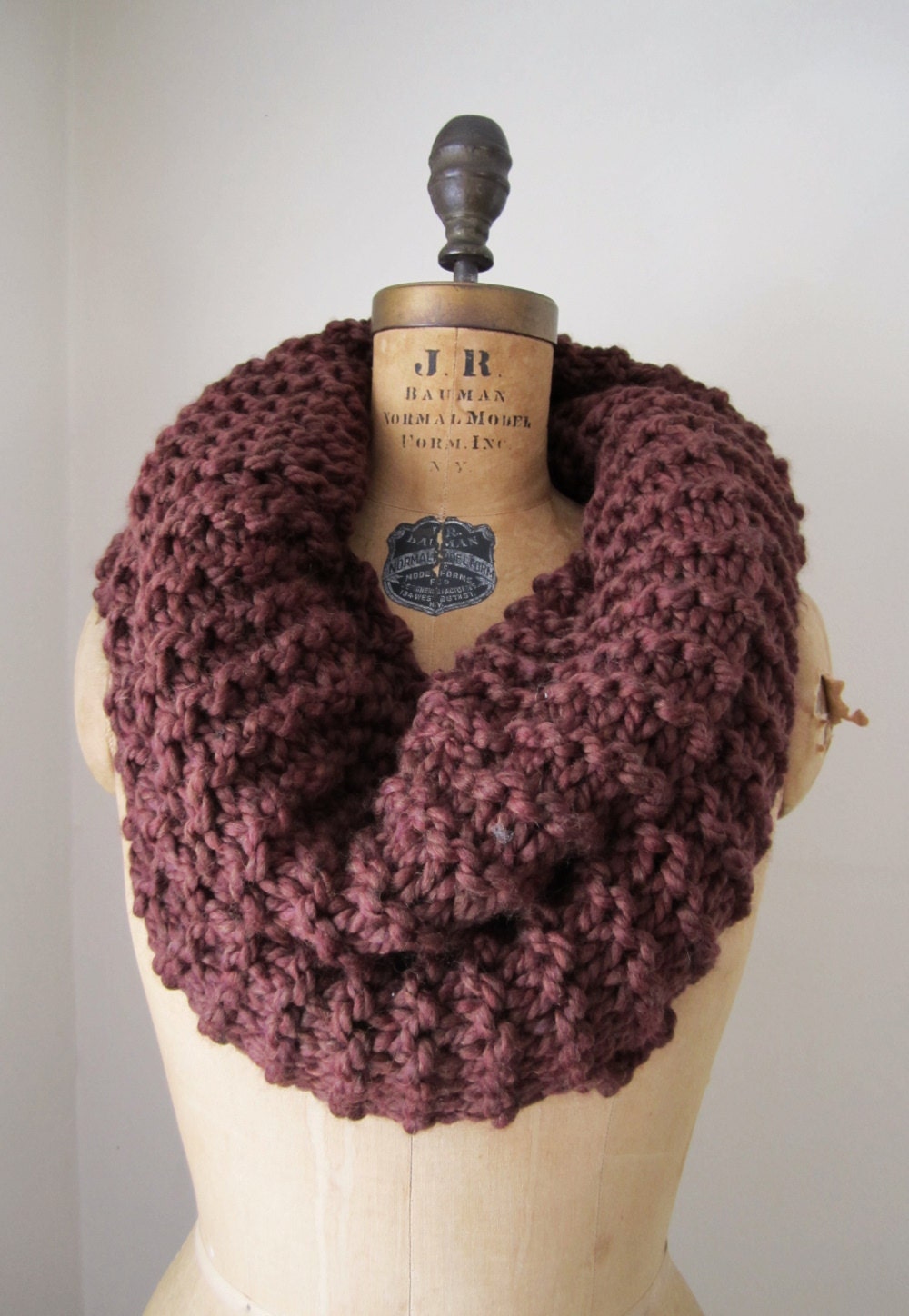 Super Snuggly Chunky knit cowl Brown.