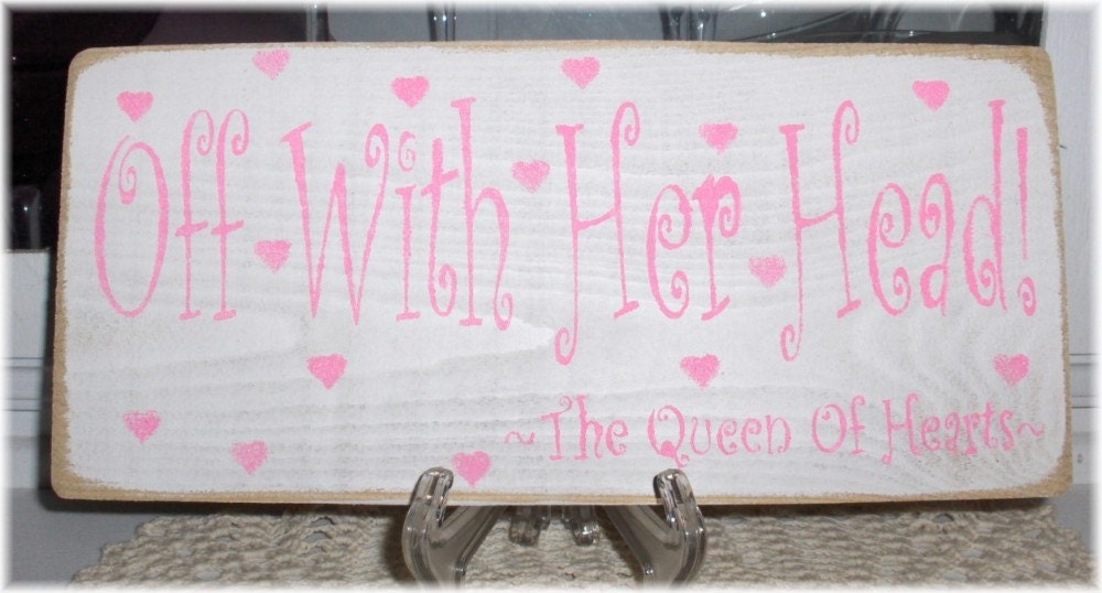Primitive Sign Off With Her Head White Wood Fence Board