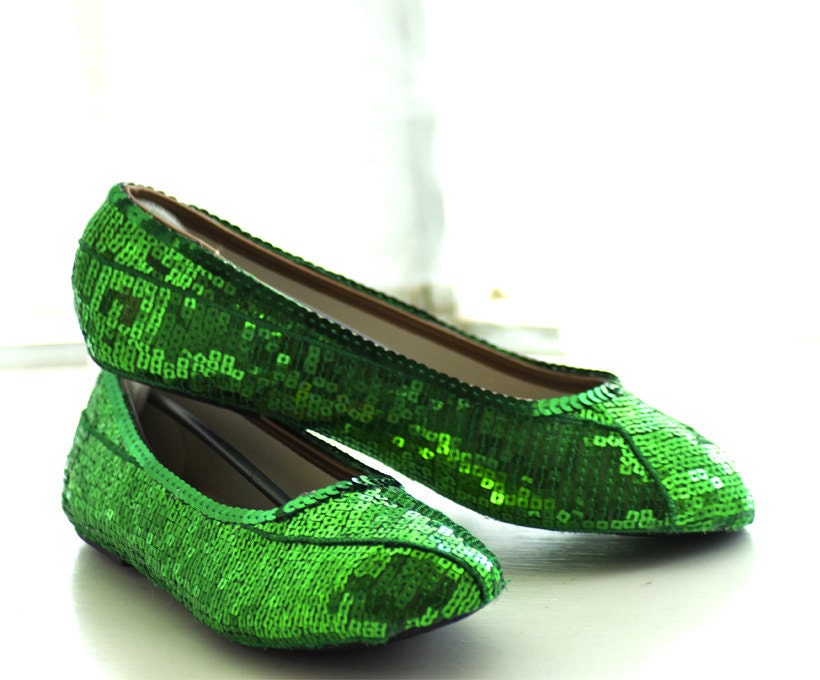 Made in your Size Kelly Green Slipper Ballet Flats